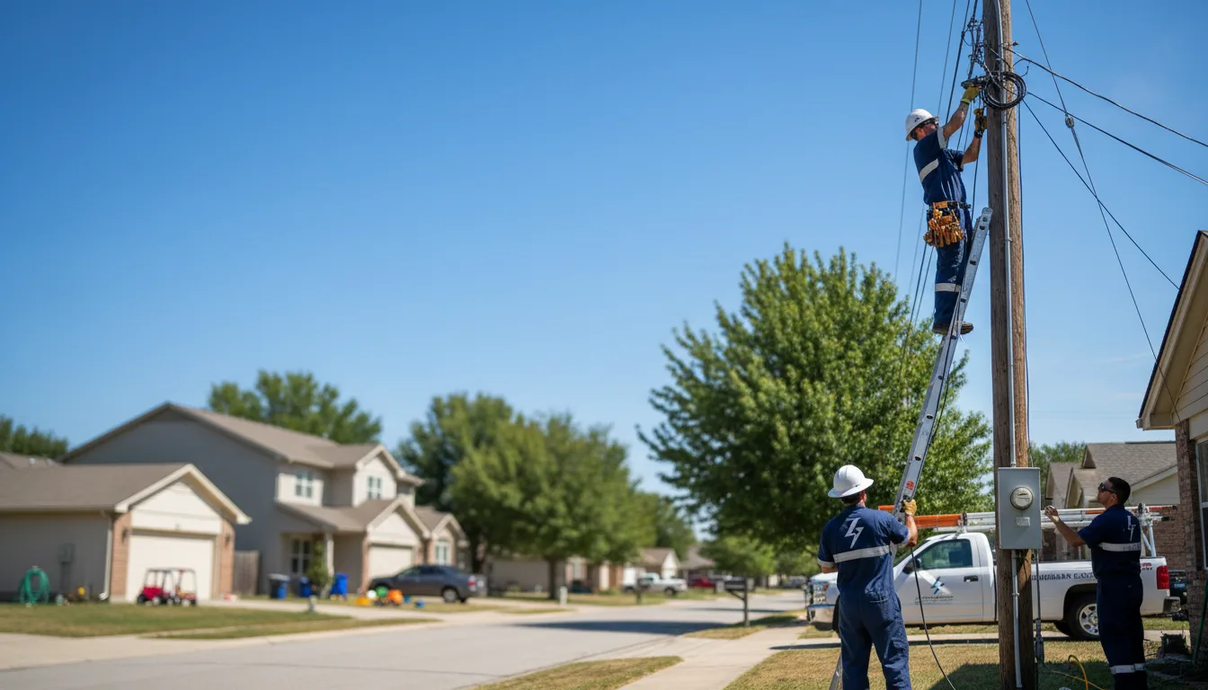Residential electrician providing installation services in Victoria, KS